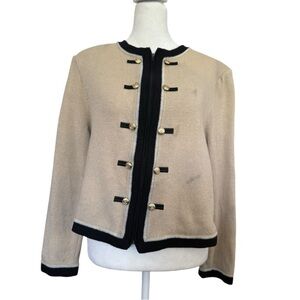 PROJECT St. John Repair Over-Dye Project Wool Blend Cardigan Sz 14